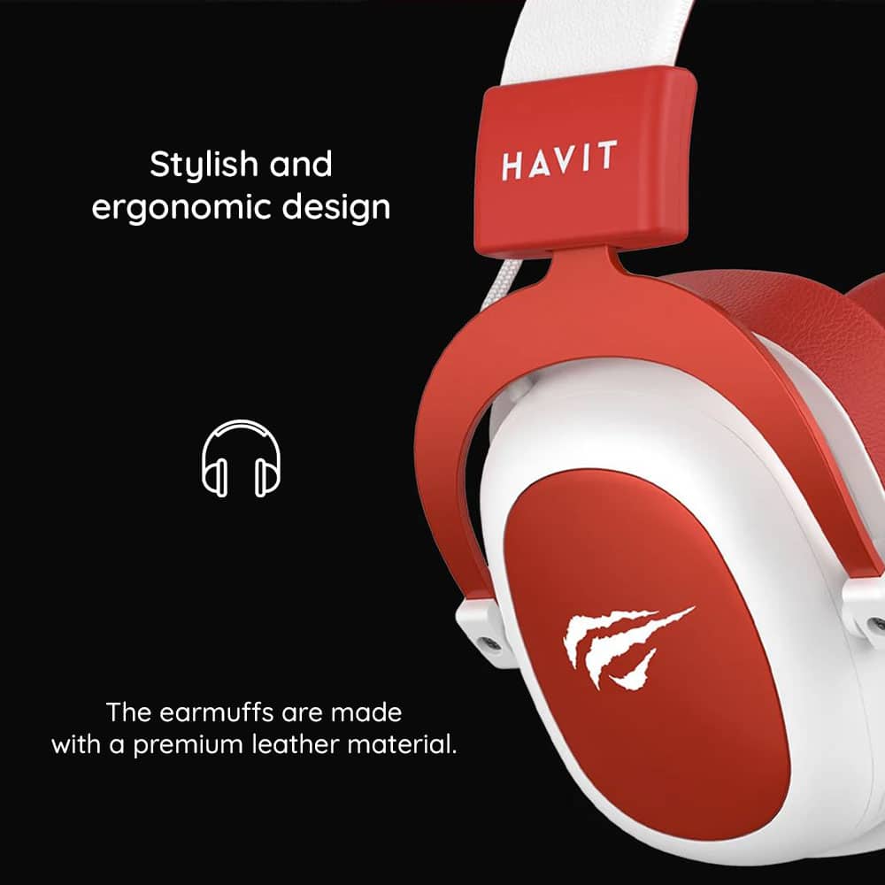 Havit - Gaming Headphones (h2002d) - Detachable Microphone, 53mm Speaker, Compatible With Ps4/xbox, Jack 3.5mm, 2m - Pink - Image 5