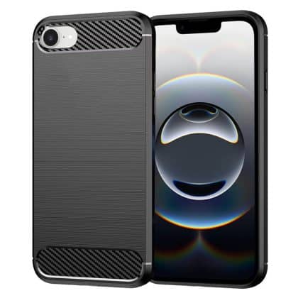 Techsuit Carbon Silicone - θήκη για Apple iPhone 16e - Μαύρο