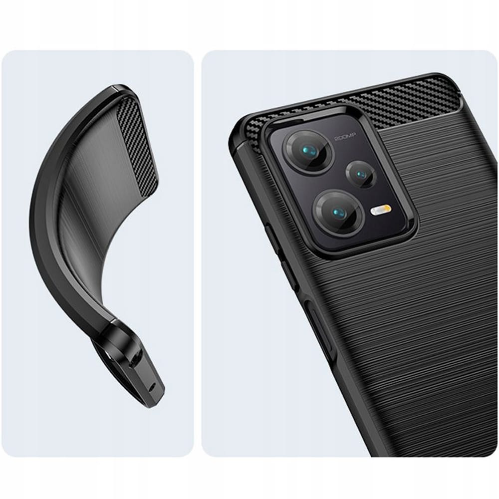 Techsuit Carbon Silicone - θήκη για Xiaomi Redmi Note 12 5G - Μαύρο - Image 5