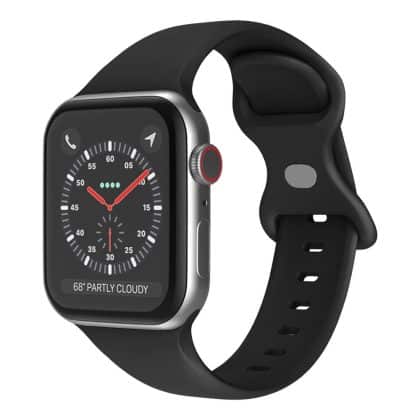 Techsuit - Watchband (W031) - Apple Watch 1/2/3/4/5/6/7/8/9/10/11/SE/SE 2/SE 3/Ultra/Ultra 2/Ultra 3 (42/44/45/46/49mm) - Black