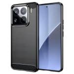 Techsuit Carbon Silicone - θήκη για Xiaomi 15 Pro - Μαύρο