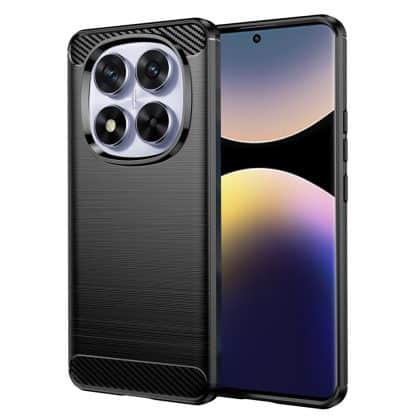 Techsuit Carbon Silicone - θήκη για Xiaomi Redmi Note 14 Pro 5G - Μαύρο