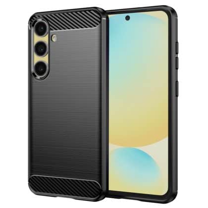 Techsuit Carbon Silicone - θήκη για Samsung Galaxy S24 FE - Μαύρο