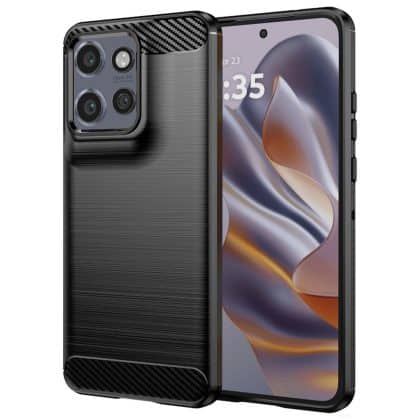 Techsuit Carbon Silicone - θήκη για Motorola Edge 50 Neo / ThinkPhone 25 - Μαύρο