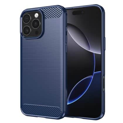 Techsuit Carbon Silicone - θήκη για Apple iPhone 16 Pro Max - Μπλε