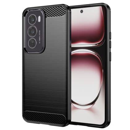 Techsuit Carbon Silicone - θήκη για Oppo Reno12 Pro - Μαύρο