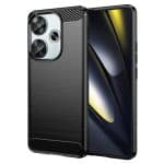 Techsuit Carbon Silicone - θήκη για Xiaomi Poco F6 - Μαύρο