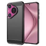Techsuit Carbon Silicone - θήκη για Huawei Pura 70 - Μαύρο