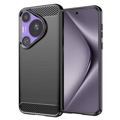 Techsuit Carbon Silicone - θήκη για Huawei Pura 70 Pro - Μαύρο