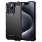 Techsuit Carbon Silicone - θήκη για Apple iPhone 15 Pro - Μαύρο