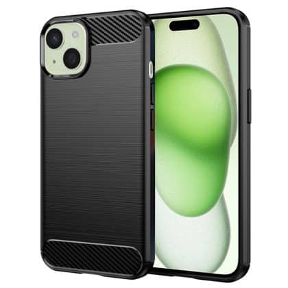 Techsuit Carbon Silicone - Apple iPhone 15 Plus - Μαύρο
