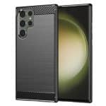 Techsuit Carbon Silicone - θήκη για Samsung Galaxy S23 Ultra - Μαύρο