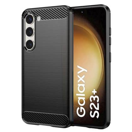 Techsuit Carbon Silicone - θήκη για Samsung Galaxy S23+ - Μαύρο