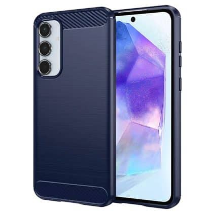 Techsuit Carbon Silicone - θήκη για Samsung Galaxy A55 - Μπλε