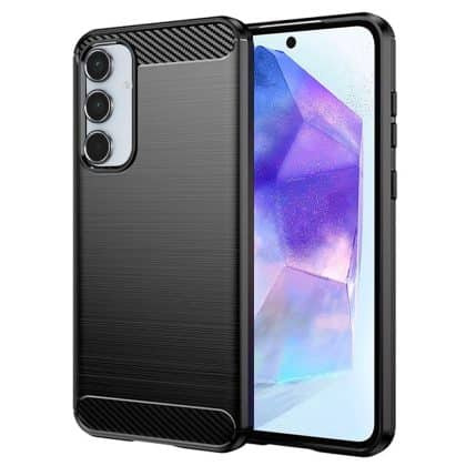 Techsuit Carbon Silicone - θήκη για Samsung Galaxy A55 - Μαύρο