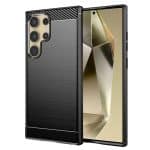 Techsuit Carbon Silicone - θήκη για Samsung Galaxy S24 Ultra - Μαύρο