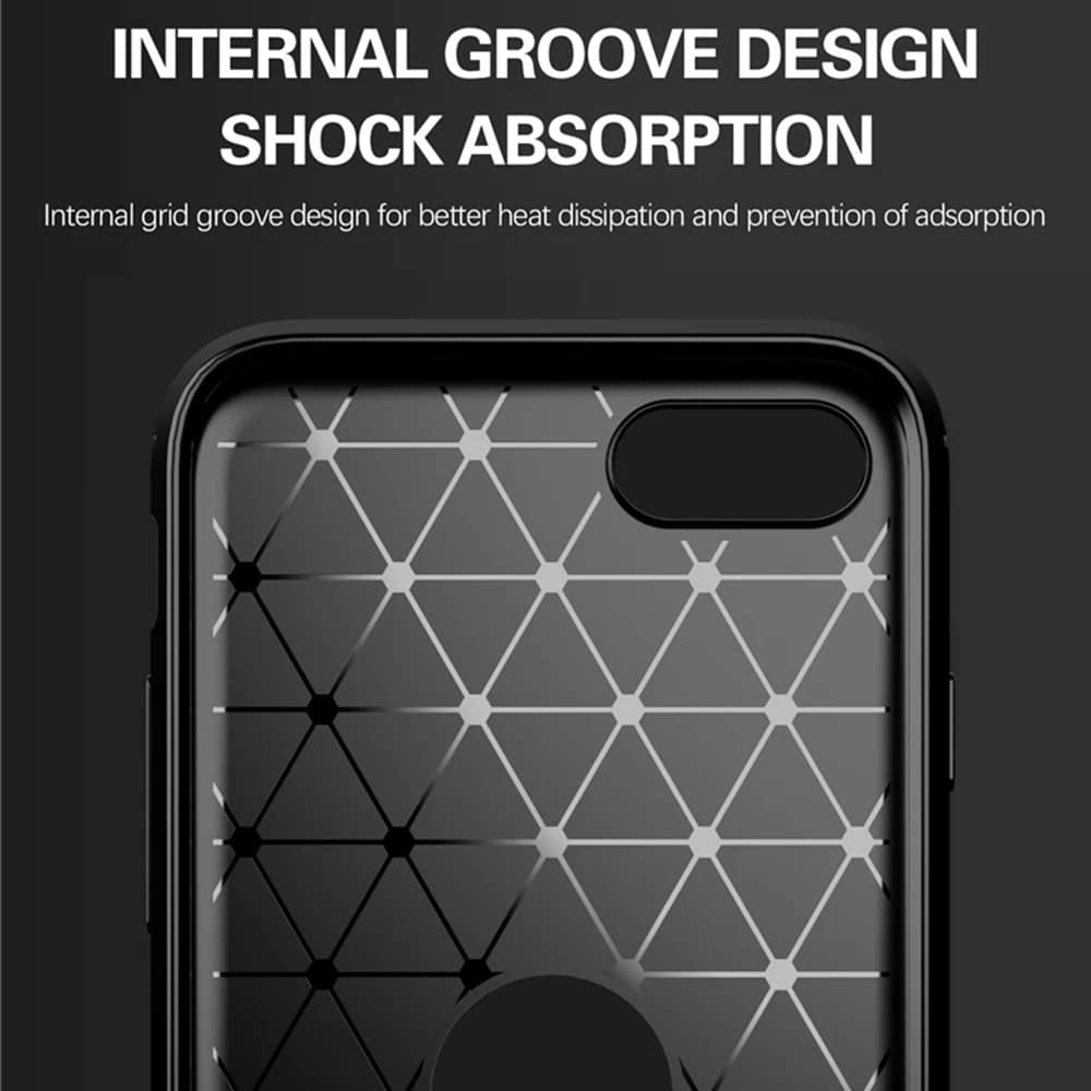 Techsuit Carbon Silicone - θήκη για Apple iPhone SE - Μαύρο - Image 6
