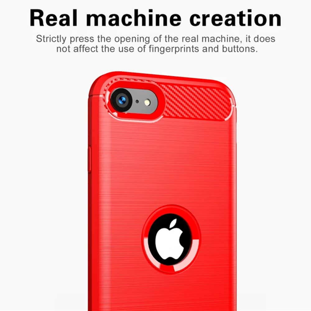 Techsuit Carbon Silicone - θήκη για Apple iPhone SE - Μαύρο - Image 3