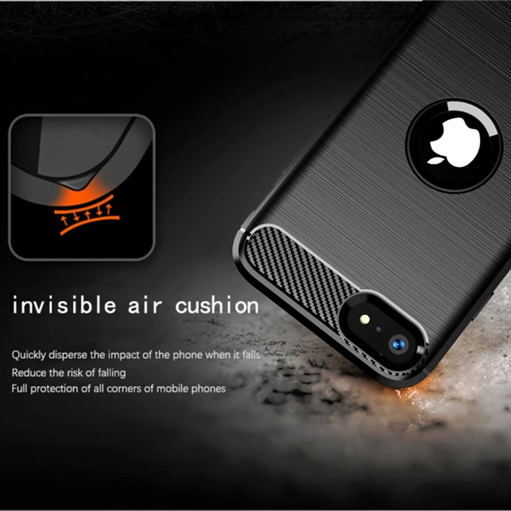 Techsuit Carbon Silicone - θήκη για Apple iPhone SE - Μαύρο - Image 5