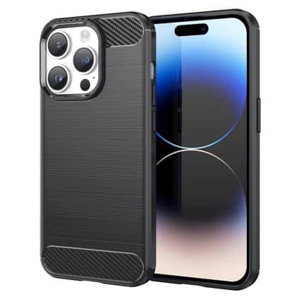 Techsuit Carbon Silicone - θήκη για Apple iPhone 14 Pro - Μαύρο