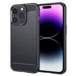 Techsuit Carbon Silicone - θήκη για Apple iPhone 14 Pro Max - Μαύρο