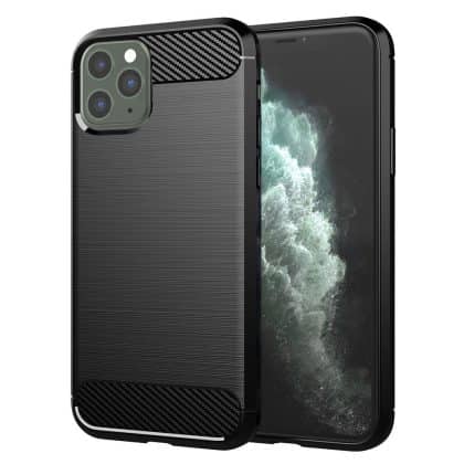 Techsuit Carbon Silicone - θήκη για Apple iPhone 11 Pro Max - Μαύρο