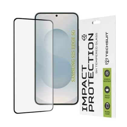 Techsuit - 111D Full Cover / Full Glue Glass - Samsung Galaxy S25 Edge - Μαύρο