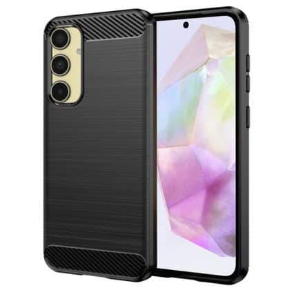 Techsuit Carbon Silicone - θήκη για Samsung Galaxy A35 - Μαύρο