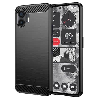 Techsuit Carbon Silicone - θήκη για Nothing Phone (2) - Μαύρο
