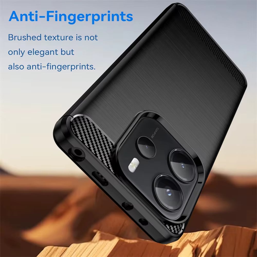 Techsuit Carbon Silicone - θήκη για Xiaomi Redmi Note 14 4G - Μαύρο - Image 4