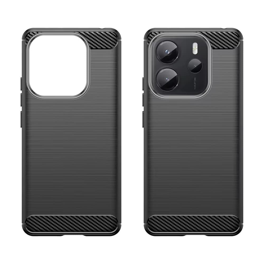 Techsuit Carbon Silicone - θήκη για Xiaomi Redmi Note 14 4G - Μαύρο - Image 3