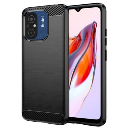 Techsuit Carbon Silicone - θήκη για Xiaomi Redmi 12C - Μαύρο