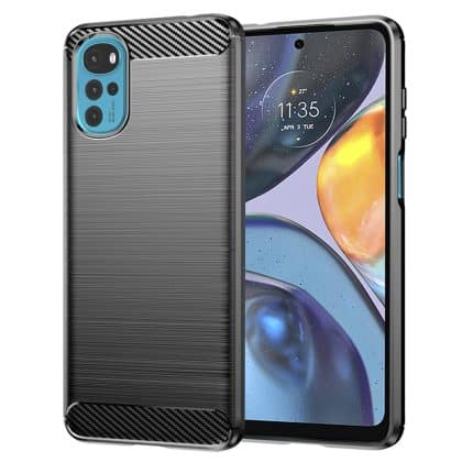 Techsuit Carbon Silicone - θήκη για Motorola Moto G22 - Μαύρο