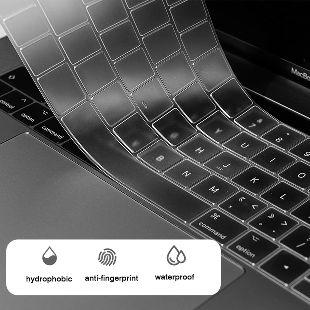 Techsuit - Κάλυμμα Πληκτρολογίου Premium PureTypeX (KC1) - Εξαιρετικά Λεπτό, για MacBook Air 13 (2020), Πλενόμενο και Επαναχρησιμοποιήσιμο - Διαφανές - Image 4