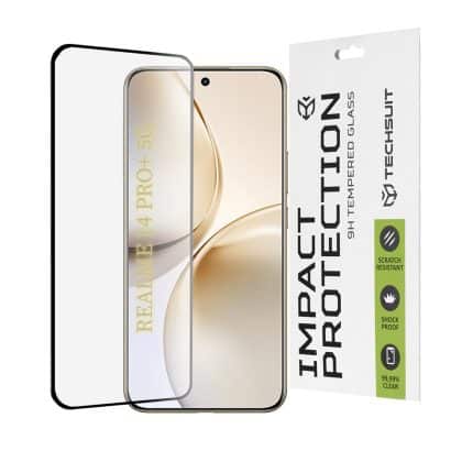 Techsuit - 111D Full Cover / Full Glue Glass / 3D Curved Screen - Realme 14 Pro+ - Μαύρο