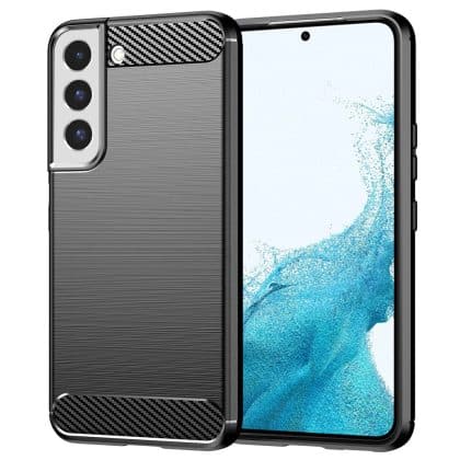 Techsuit Carbon Silicone - θήκη για Samsung Galaxy S22 - Μαύρο