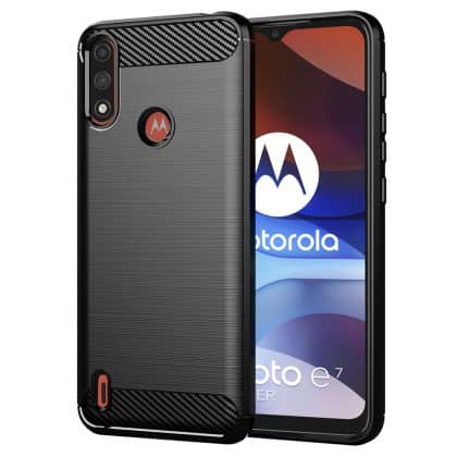 Techsuit Carbon Silicone - θήκη για Motorola Moto E7 Power / - Μαύρο