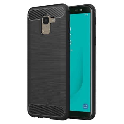 Techsuit Carbon Silicone - θήκη για Samsung Galaxy J6 - Μαύρο
