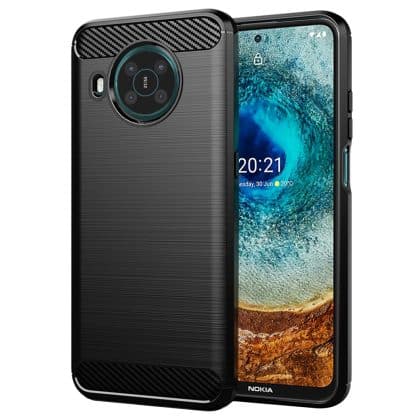 Techsuit Carbon Silicone - θήκη για Nokia X10 - Μαύρο