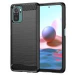 Techsuit Carbon Silicone - θήκη για Xiaomi Redmi Note 10 - Μαύρο