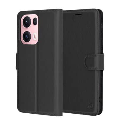 Techsuit Leather Folio - θήκη για Oppo Reno13 Pro - Μαύρο