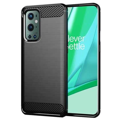 Techsuit Carbon Silicone - θήκη για Oneplus 9 Pro - Μαύρο
