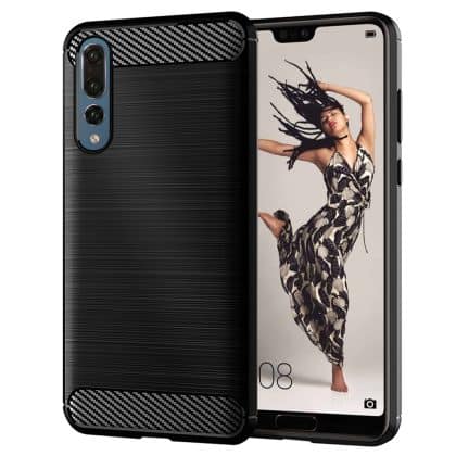 Techsuit Carbon Silicone - θήκη για Huawei P20 Pro - Μαύρο