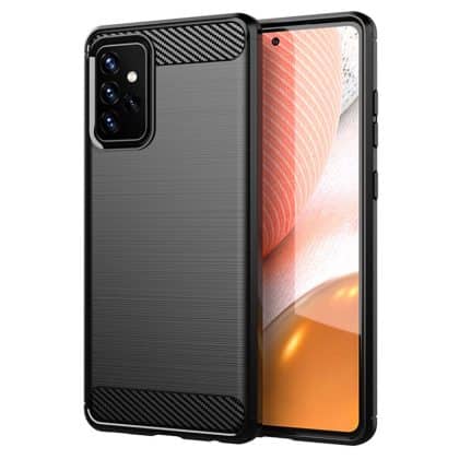 Techsuit Carbon Silicone - θήκη για Samsung Galaxy A72 - Μαύρο