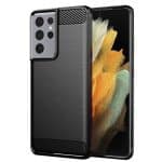 Techsuit Carbon Silicone - θήκη για Samsung Galaxy S21 Ultra 5G - Μαύρο