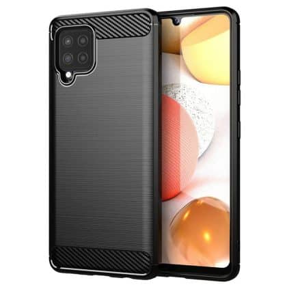 Techsuit Carbon Silicone - θήκη για Samsung Galaxy A42 5G - Μαύρο