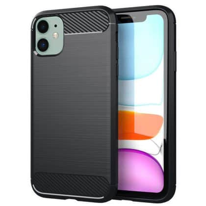 Techsuit Carbon Silicone - θήκη για Apple iPhone 11 - Μαύρο