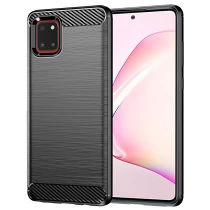 Techsuit Carbon Silicone - θήκη για Samsung Galaxy Note10 Lite - Μαύρο