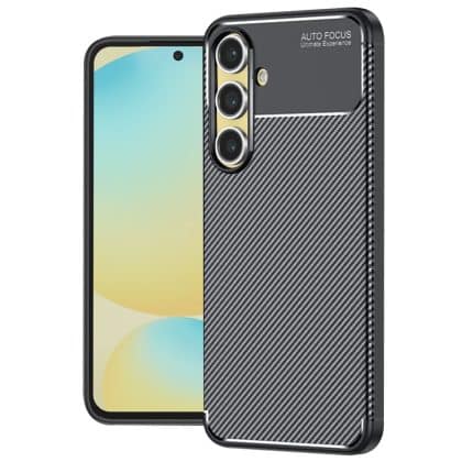 Techsuit CarbonFiber - θήκη για Samsung Galaxy S24 FE - Μαύρο