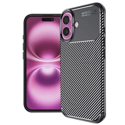 Techsuit CarbonFiber - θήκη για Apple iPhone 16 Plus - Μαύρο